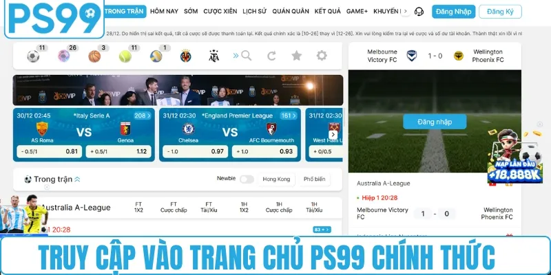Vào đúng trang PS99 chính thức để đăng ký an toàn